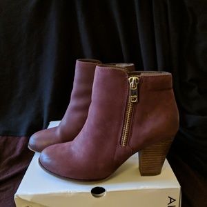 Aldo Oxblood Heeled Booties